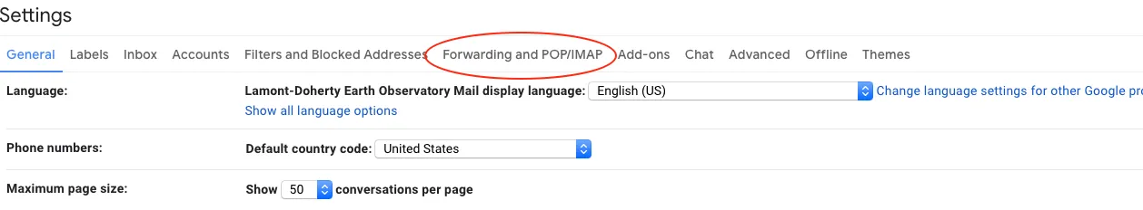 google email forwarding